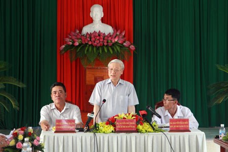 Tổng Bí thư Nguyễn Phú Trọng thăm và làm việc tại xã Diên Điền