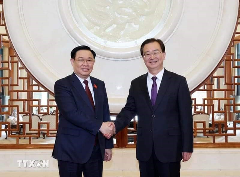 Chủ tịch Quốc hội Vương Đình Huệ tiếp Bí thư Tỉnh ủy Vân Nam, Trung Quốc Vương Ninh