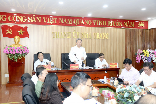 Thường trực Tỉnh ủy Khánh Hòa làm việc với Ban Thường vụ Thành ủy Nha Trang