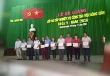 Bế giảng Lớp Sơ cấp nghiệp vụ công tác Hội Nông dân khóa V (thời gian 3 tháng) tại thành phố Cam Ranh