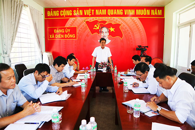 Ông Lê Thanh Quang làm việc với xã Diên Đồng