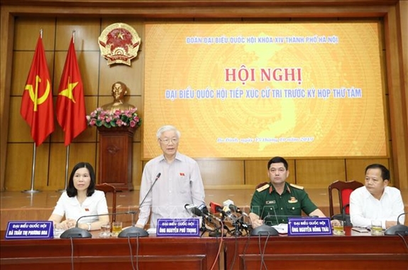 Tổng Bí thư, Chủ tịch nước Nguyễn Phú Trọng tiếp xúc cử tri Hà Nội
