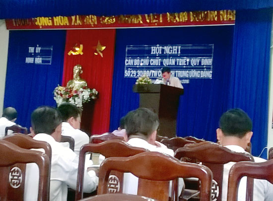Thị ủy Ninh Hòa: Quán triệt Quy định số 29-QĐ/TW và Quy định số 30-QĐ/TW của Ban Chấp hành Trung ương Đảng