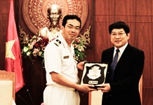 Lãnh đạo tỉnh tiếp đoàn công tác tàu Hải quân Nhật Bản