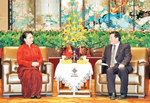 Chủ tịch Quốc hội Nguyễn Thị Kim Ngân tiếp Bí thư Tỉnh ủy Giang Tô (Trung Quốc)