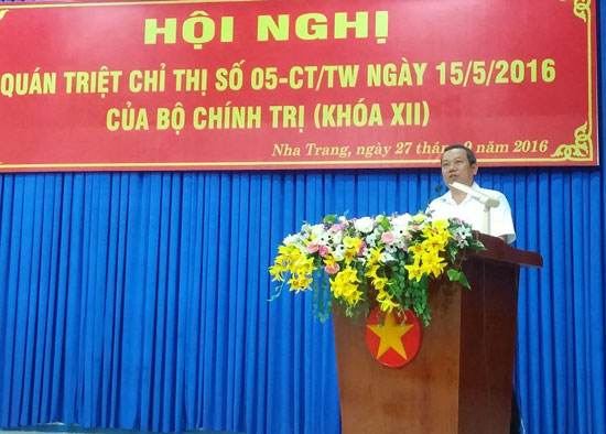 Thành ủy Nha Trang: Quán triệt Chỉ thị số 05-CT/TW cho hơn 320 cán bộ chủ chốt thành phố