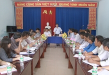 Đồng chí Nguyễn Tấn Tuân - Phó Bí thư Thường trực Tỉnh ủy, Chủ tịch HĐND tỉnh làm việc với xã Sơn Hiệp