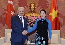 Chủ tịch Quốc hội Nguyễn Thị Kim Ngân hội kiến Thủ tướng Cộng hòa Thổ Nhĩ Kỳ Binali Yildirim