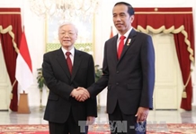 Tổng Bí thư hội đàm với Tổng thống Indonesia
