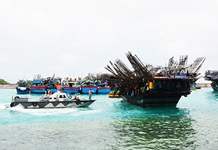 Các đảo ở Trường Sa tích cực hỗ trợ tàu cá ngư dân tránh bão số 11