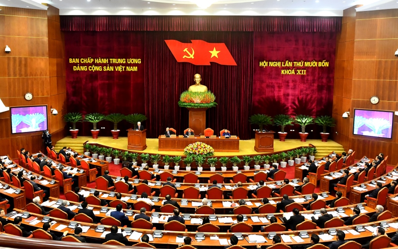 Thông cáo báo chí về ngày làm việc thứ nhất của Hội nghị lần thứ 14 Ban Chấp hành Trung ương Đảng khóa XII