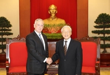Tổng Bí thư Nguyễn Phú Trọng tiếp Đoàn đại biểu Bộ Quốc phòng Hoa Kỳ