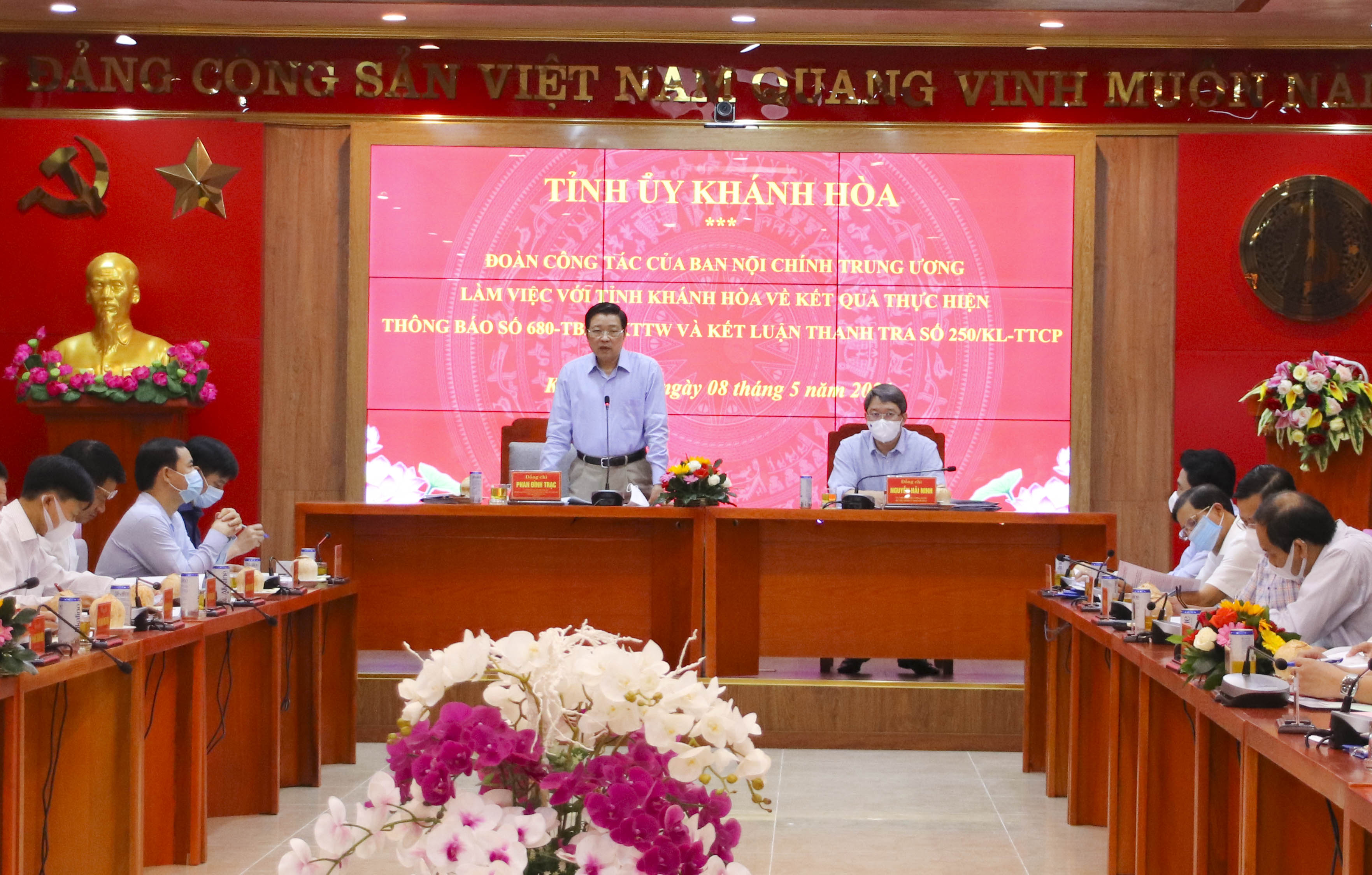 Trưởng Ban nội chính Trung ương: Làm việc với lãnh đạo tỉnh Khánh Hòa