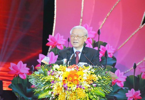 Tổng Bí thư Nguyễn Phú Trọng dự Lễ tuyên dương Thanh niên tiên tiến làm theo lời Bác toàn quốc lần thứ IV