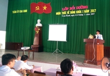 Cam Ranh: Khai giảng lớp Bồi dưỡng nhận thức về Đảng khóa I năm 2017