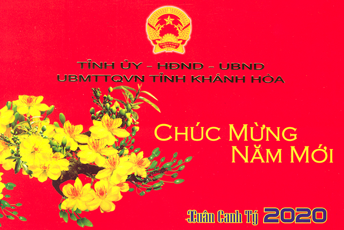 Thư chúc mừng năm mới 2020 - xuân Canh Tý của Tỉnh ủy - HĐND - UBND - UBMTTQ Việt Nam tỉnh Khánh Hòa