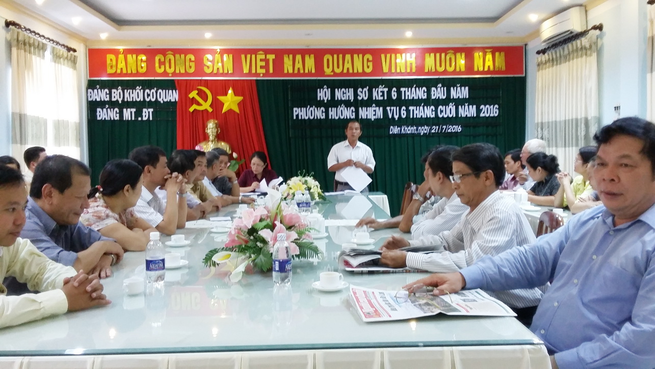 Diên Khánh: Đảng ủy Khối cơ quan Đảng, Mặt trận, Đoàn thể sơ kết công tác 6 tháng đầu năm 2016