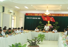 Thường trực Tỉnh ủy làm việc với Ban thường vụ Huyện ủy Khánh Sơn