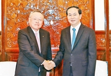 Chủ tịch nước Trần Đại Quang tiếp lãnh đạo Tập đoàn Marubeni (Nhật Bản)