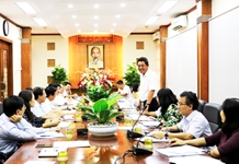 Làm việc với đoàn công tác Học viện Chính trị Quốc gia Hồ Chí Minh