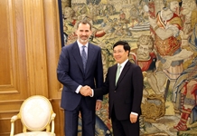 Phó Thủ tướng, Bộ trưởng Ngoại giao Phạm Bình Minh tiếp kiến Nhà vua Tây Ban Nha