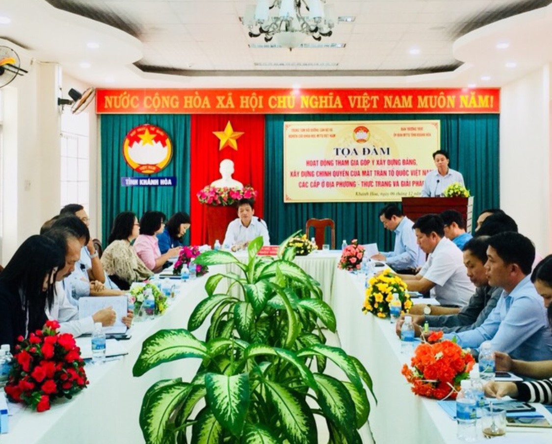 Tọa đàm:  Hoạt động tham gia góp ý xây dựng Đảng, xây dựng chính quyền của MTTQ Việt Nam các cấp ở địa phương – Thực trạng và giải pháp.