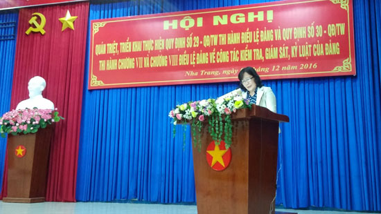 Thành ủy Nha Trang: Triển khai một số quy định của Trung ương về “Thi hành Điều lệ Đảng”