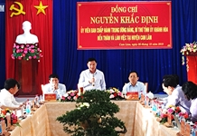 Bí thư Tỉnh ủy Khánh Hòa làm việc với Huyện ủy Cam Lâm