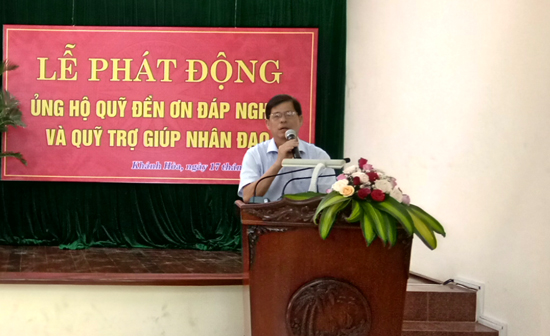 Khối các cơ quan Đảng tỉnh Khánh Hòa ủng hộ Quỹ Đền ơn đáp nghĩa và Quỹ trợ giúp nhân đạo năm 2019