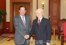 Lãnh đạo Đảng, Nhà nước đón tiếp, hội đàm với Thủ tướng Vương quốc Campuchia Samdech Techo Hun Sen