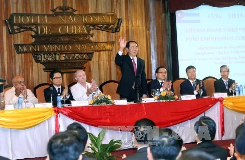 Chủ tịch nước Trần Đại Quang dự Diễn đàn doanh nghiệp Việt Nam - Cu-ba