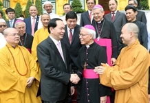 Chủ tịch nước Trần Đại Quang gặp mặt các chức sắc, chức việc tôn giáo