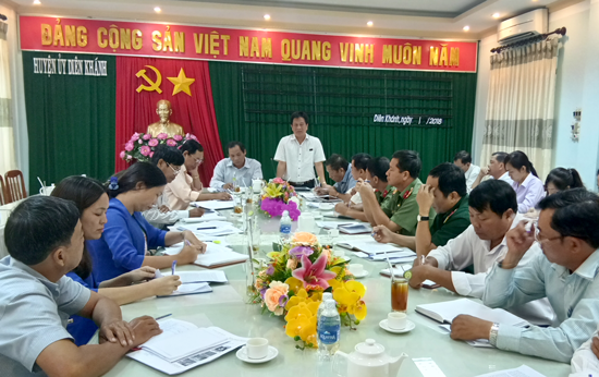 Ban Tuyên giáo Tỉnh ủy làm việc với Thường trực Huyện ủy Diên Khánh  về công tác tuyên giáo