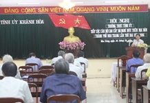Thường trực Tỉnh ủy tiếp xúc, trao đổi thông tin với cán bộ cao cấp đã nghỉ hưu trên địa bàn thành phố Nha Trang lần thứ 2 năm 2016