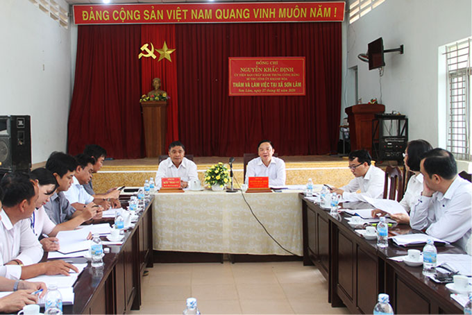 Bí thư Tỉnh ủy Khánh Hòa làm việc với xã Sơn Lâm