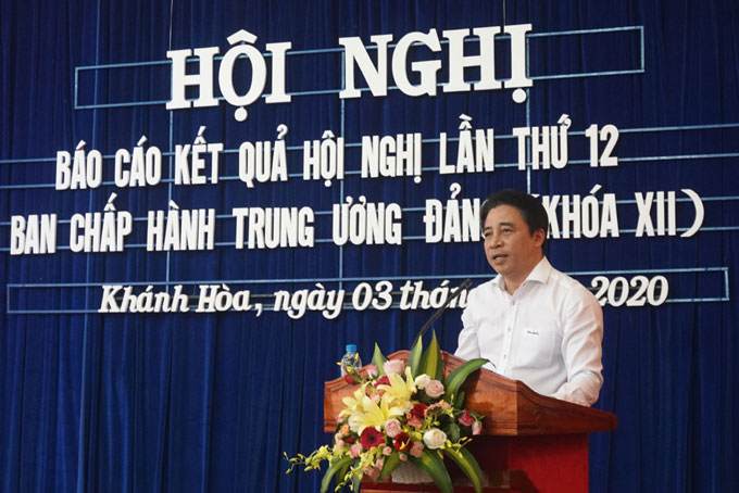 Báo cáo kết quả Hội nghị Trung ương 12 cho cán bộ cao cấp đã nghỉ hưu trên địa bàn TP. Nha Trang