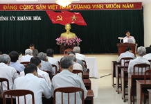 Thường trực Tỉnh ủy gặp gỡ, trao đổi thông tin với cán bộ cao cấp nghỉ hưu trên địa bàn thành phố Nha Trang 