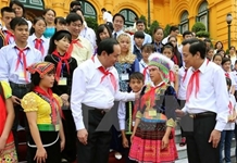 Chủ tịch nước Trần Đại Quang gặp mặt đoàn đại biểu trẻ em có hoàn cảnh đặc biệt, khó khăn