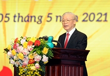 Tổng Bí thư Nguyễn Phú Trọng dự kỷ niệm 70 năm Ngày thành lập Ngân hàng Việt Nam