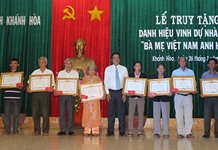 Truy tặng danh hiệu vinh dự Nhà nước "Bà mẹ Việt Nam anh hùng" cho 33 bà mẹ