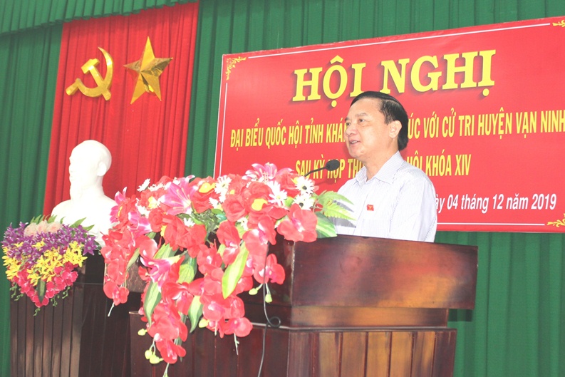 Đại biểu Quốc hội tỉnh Khánh Hòa tiếp xúc cử tri huyện Vạn Ninh, thị xã Ninh Hòa