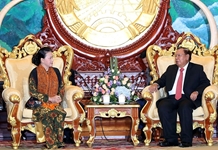Chủ tịch QH Nguyễn Thị Kim Ngân hội kiến Tổng Bí thư, Chủ tịch nước Lào Bun-nhăng Vo-la-chít