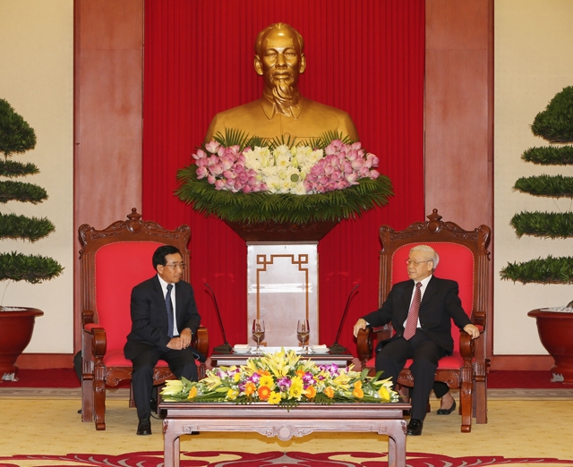 Tổng Bí thư Nguyễn Phú Trọng tiếp Thường trực Ban Bí thư, Phó Chủ tịch nước Lào và Đoàn đại biểu Đảng Cộng sản Hy Lạp