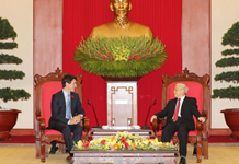 Tổng Bí thư Nguyễn Phú Trọng tiếp Thủ tướng Canada Justin Trudeau