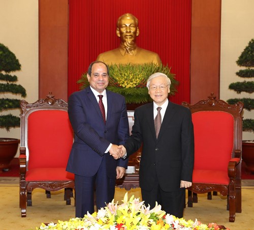Lãnh đạo Đảng, Nhà nước đón, tiếp Tổng thống Ai Cập thăm cấp Nhà nước tới Việt Nam