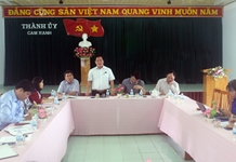 Ban Tuyên giáo Tỉnh ủy làm việc với  Thường trực Thành ủy Cam Ranh về công tác tuyên giáo