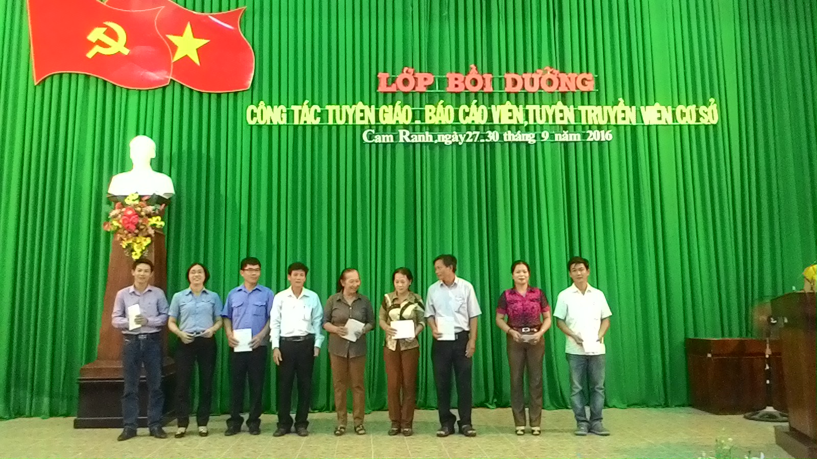 Cam Ranh: Tổ chức lớp bồi dưỡng nghiệp vụ công tác Tuyên giáo – Báo cáo viên, tuyên truyền viên cơ sở năm 2016.