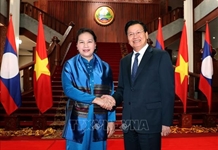 Chủ tịch Quốc hội Nguyễn Thị Kim Ngân thăm và làm việc tại Lào