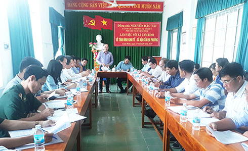 Ông Nguyễn Đắc Tài: làm việc với xã Cam Bình