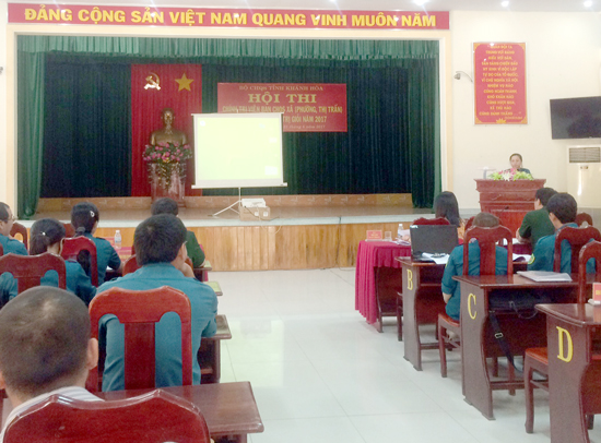 Bộ Chỉ huy quân sự tỉnh Khánh Hòa: Khai mạc Hội thi giảng dạy chính trị cho Chính trị viên xã, phường, thị trấn năm 2017     